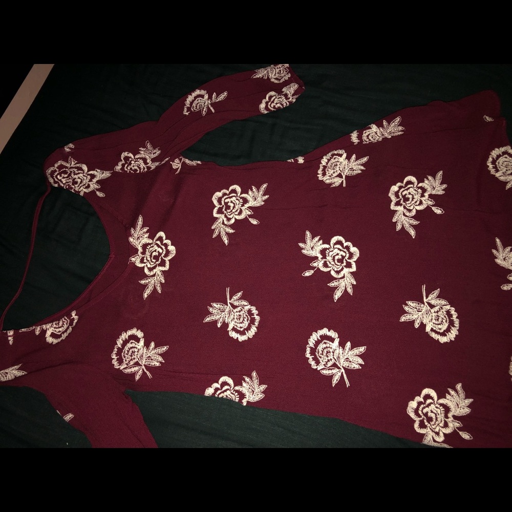 Floral Burgundy dress